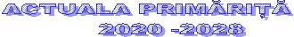 ACTUALA PRIMĂRIȚĂ
      2020 -2028