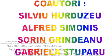 COAUTORI :
SILVIU HURDUZEU
ALFRED SIMONIS
SORIN GRINDEANU
GABRIELA STUPARU